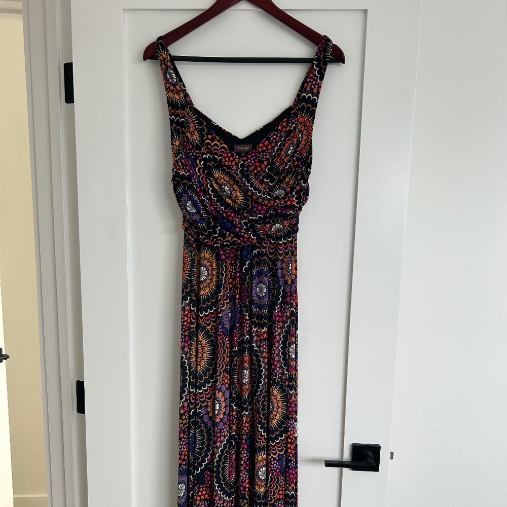 Maxi dress in multi color print